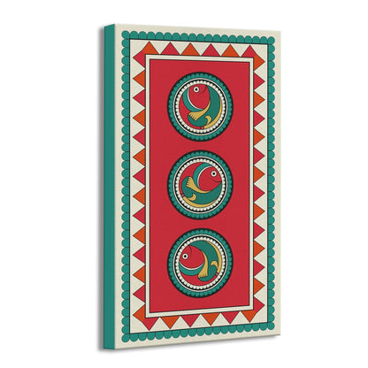 Kalighat Fish Canvas Wall Art Painting