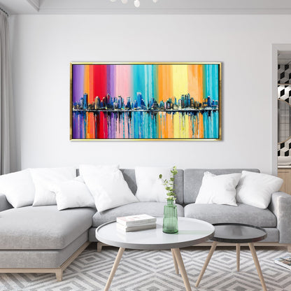 Landscapes Abstract Modern Art Large Canvas Paintings. Framed Digital Reprints of Famous and Vibrant Artwork (LDWA04)