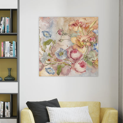 Large Floral Canvas Wall Art