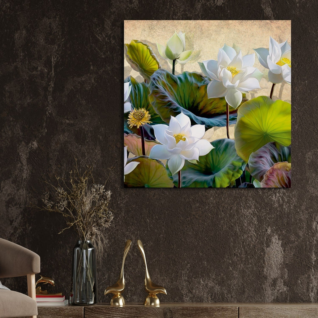 Large Floral Canvas Wall Art