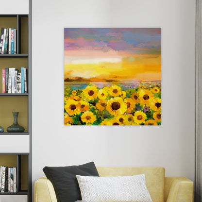 Large Floral Canvas Wall Art