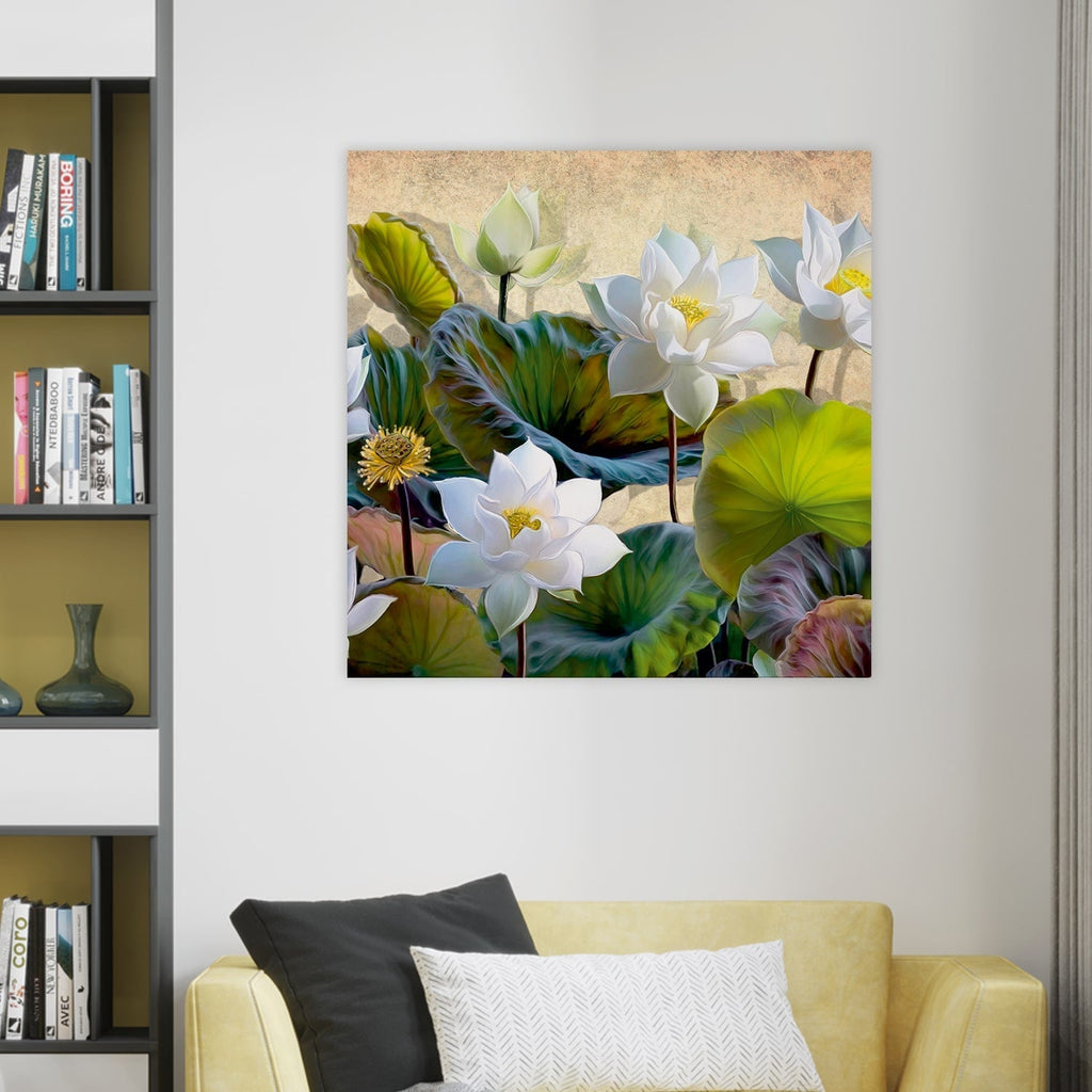 Large Floral Canvas Wall Art
