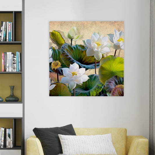 Large Floral Canvas Wall Art