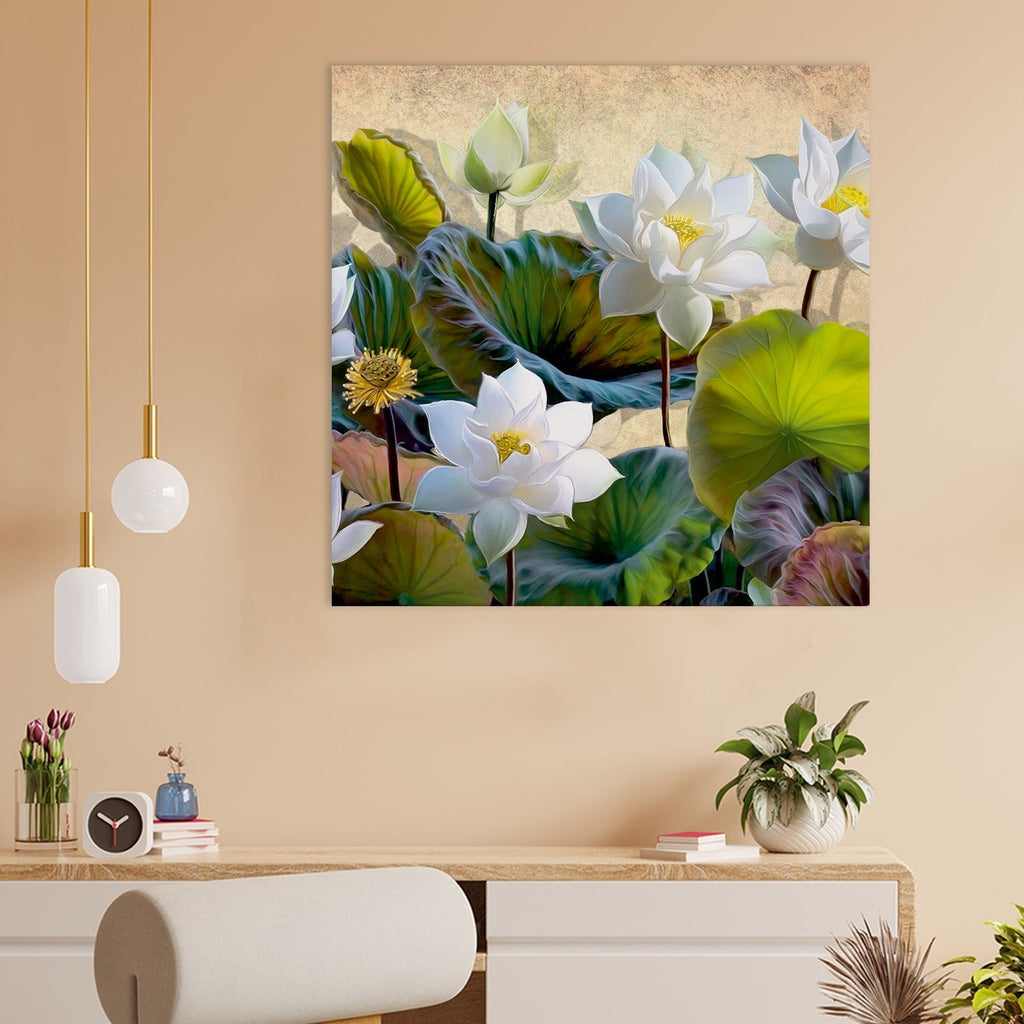 Large Floral Canvas Wall Art