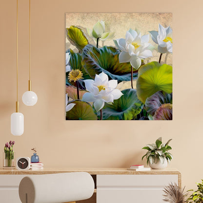 Large Floral Canvas Wall Art