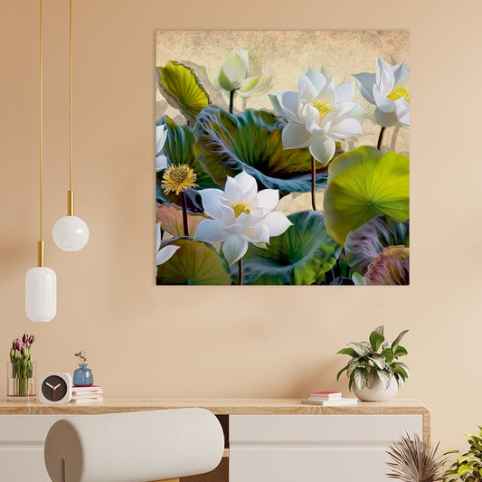Large Floral Canvas Wall Art