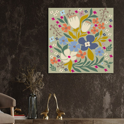Large Floral Canvas Wall Art