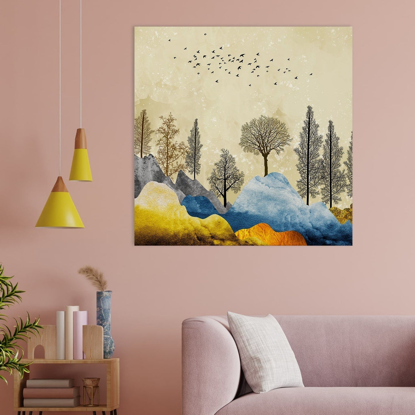 Deer by the River Canvas Wall Art Painting
