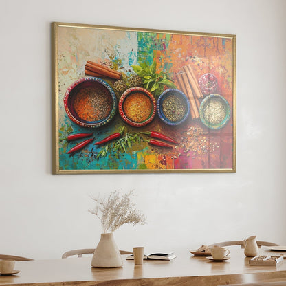 Kitchen Spices Canvas Painting