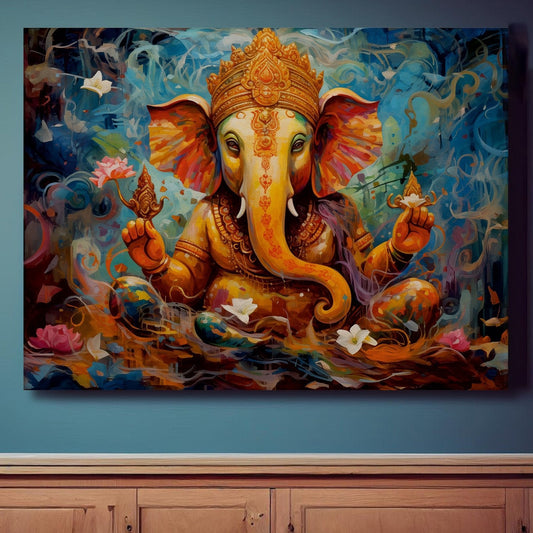 Lord Ganesha canvas wall art painting