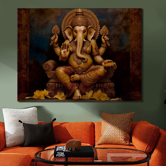 Ganapati canvas wall art painting