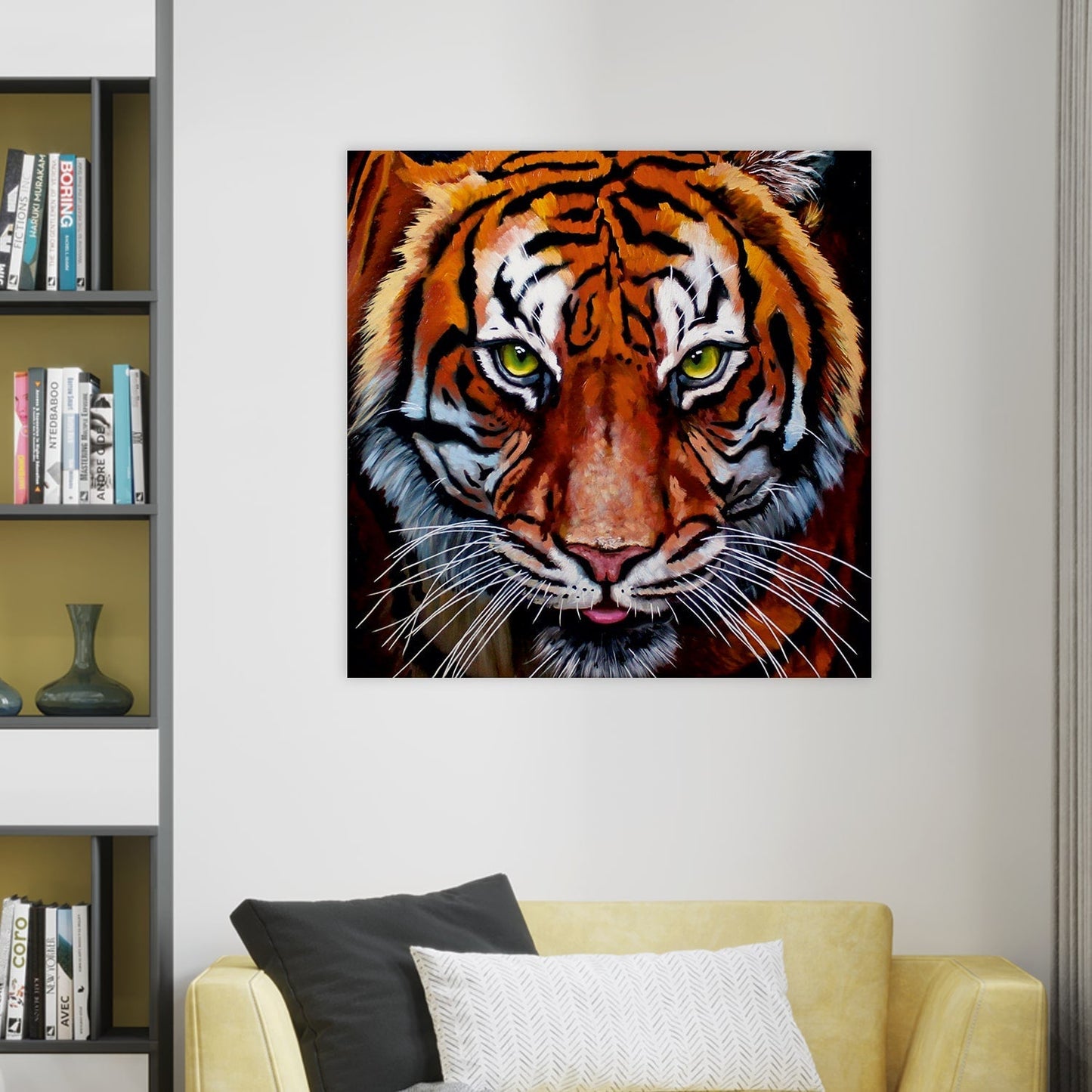 Brown Lion Wildlife Canvas Wall Art Painting 
