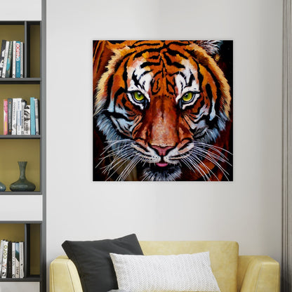 Brown Lion Wildlife Canvas Wall Art Painting 
