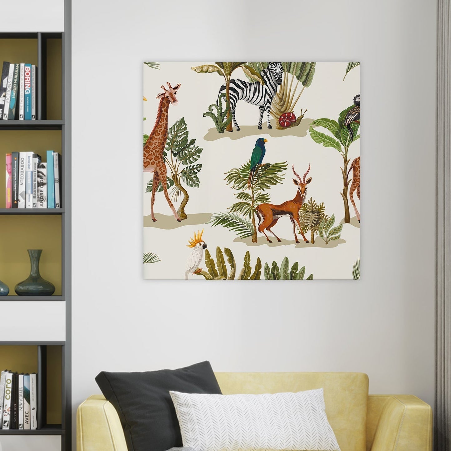 Brown Lion Wildlife Canvas Wall Art Painting 