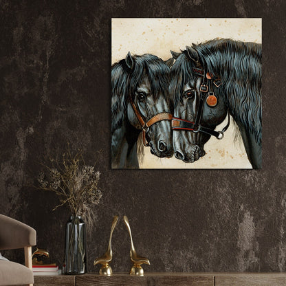 Brown Lion Wildlife Canvas Wall Art Painting 