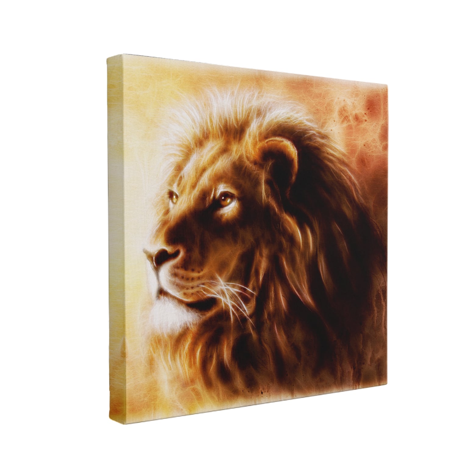 Brown Lion Wildlife Canvas Wall Art Painting 