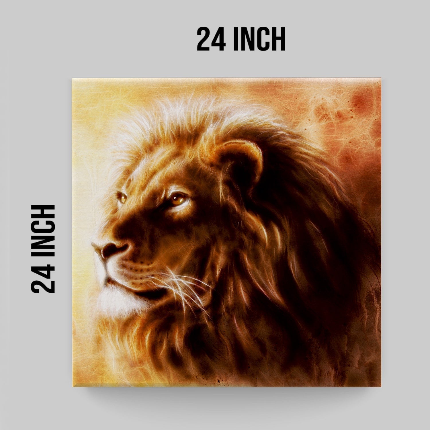 Brown Lion Wildlife Canvas Wall Art Painting 