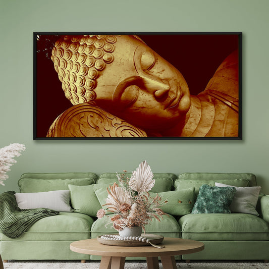 Lord Buddha Canvas Painting For Home Decor, Office walls and Hotels, Resorts Wall Decoration 24 inch x 48 inch (BDWA07)