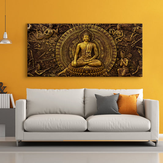 Lord Buddha Canvas Wall Art Painting 