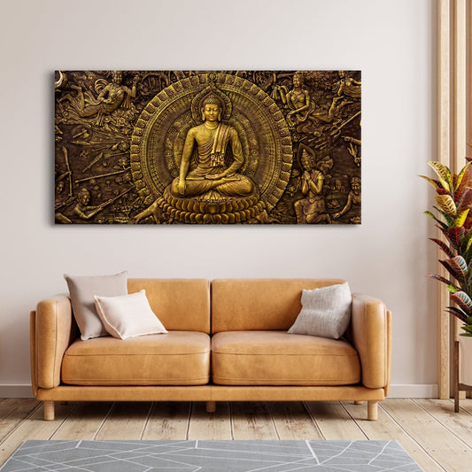 Lord Buddha Canvas Wall Art Painting 