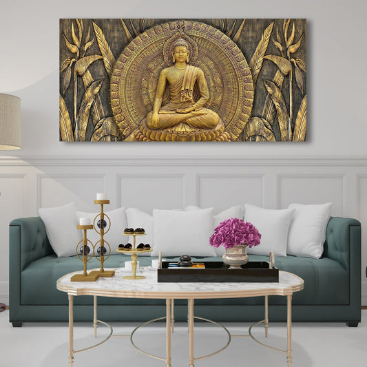 Lord Buddha Canvas Wall Art Painting 