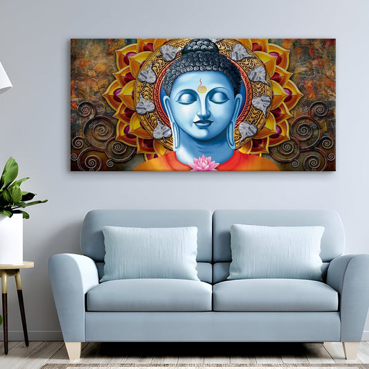 Lord Buddha Canvas Wall Art Painting 