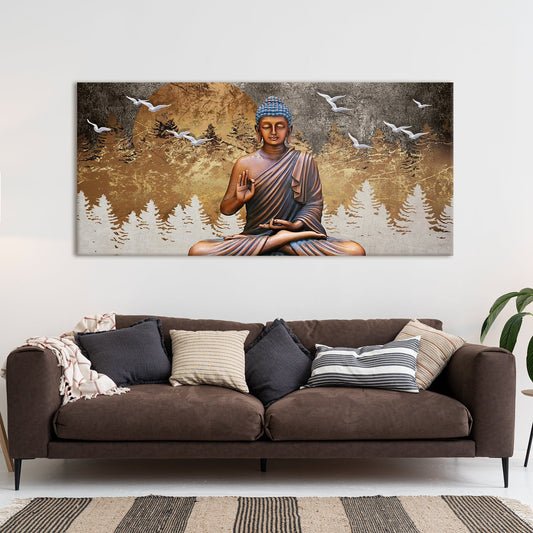 Lord Buddha Canvas Wall Art Painting 