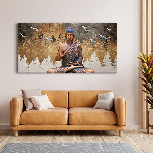 Lord Buddha Canvas Wall Art Painting 