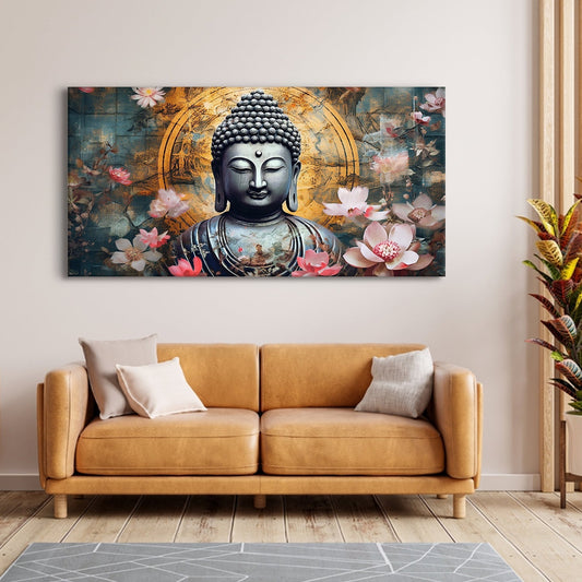 Lord Buddha Canvas Wall Art Painting 