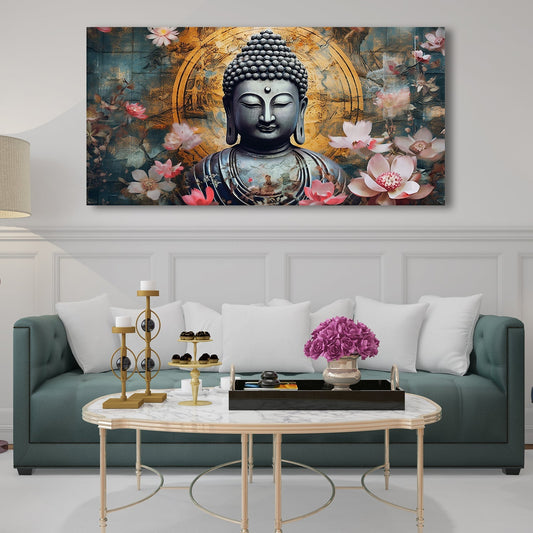 Lord Buddha Canvas Wall Art Painting 