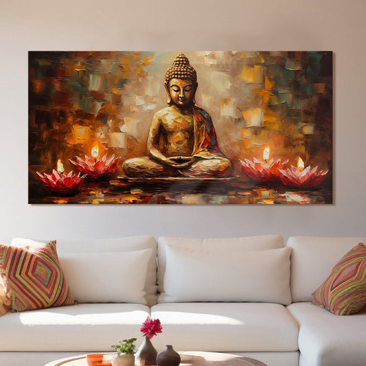 Lord Buddha Canvas Wall Art Painting 