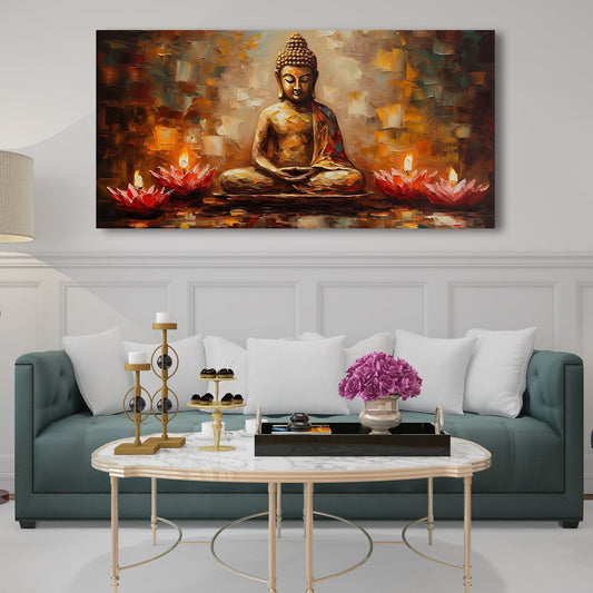 Lord Buddha Canvas Wall Art Painting 