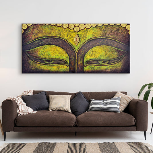 Buddha Eyes Canvas Wall Art Painting 