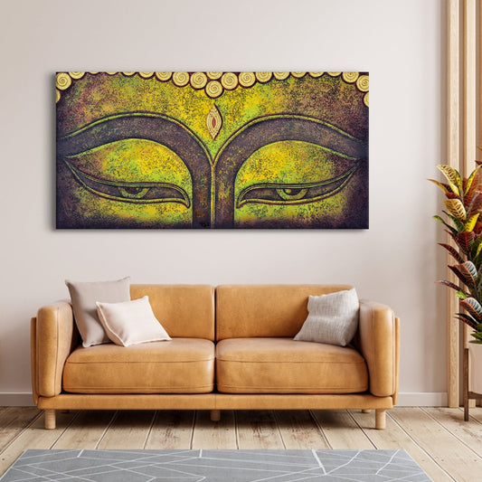 Buddha Eyes Canvas Wall Art Painting 