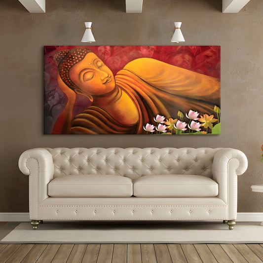 Lord Buddha Canvas Wall Art Painting 
