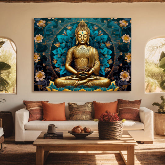 Lord Buddha Canvas Wall Art Painting 
