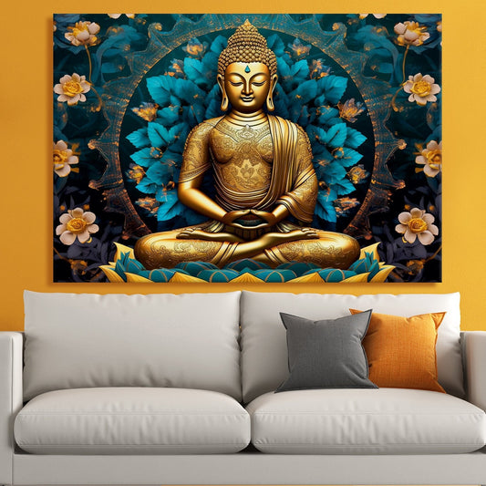 Lord Buddha Canvas Wall Art Painting 