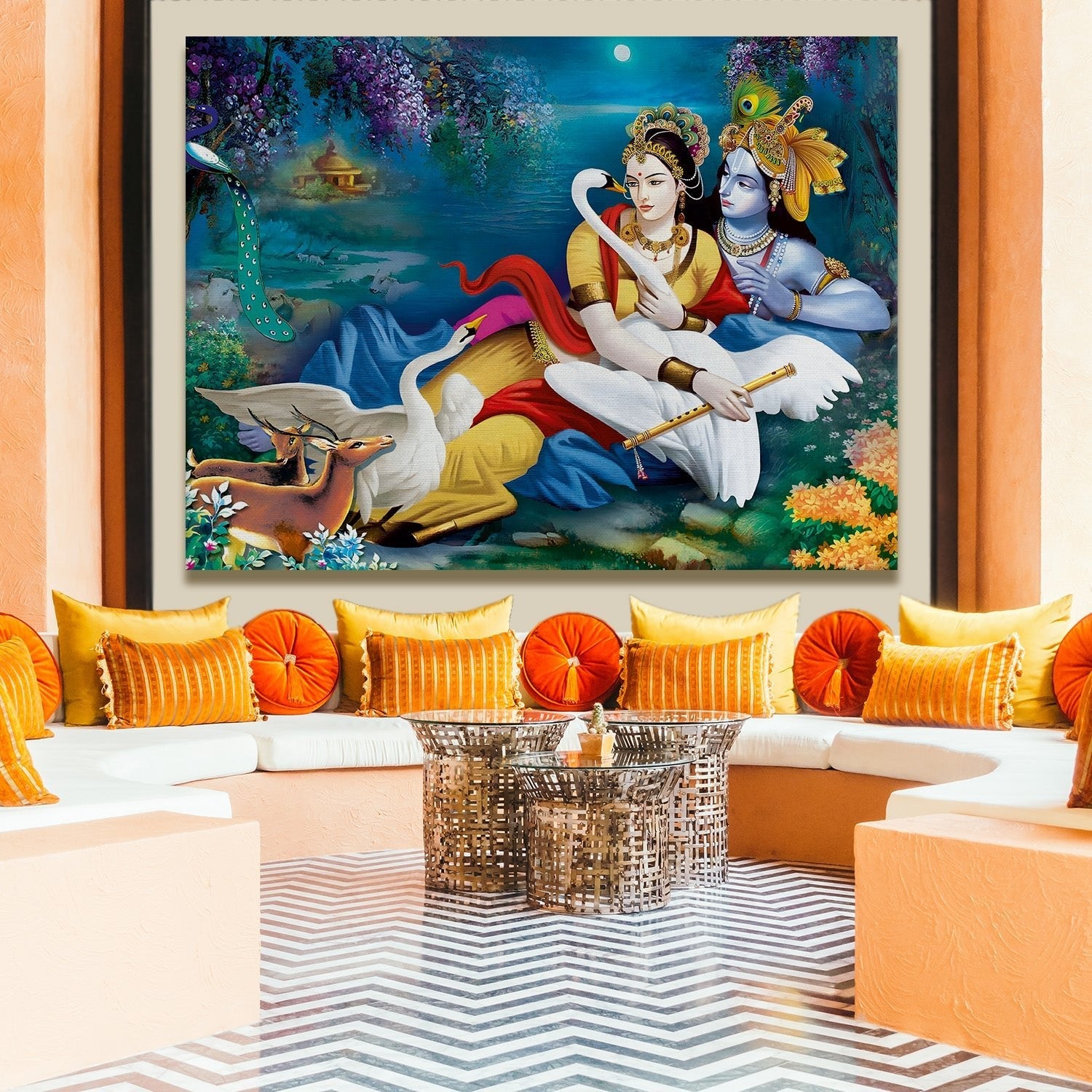 Radha Krishna painting canvas wall art painting