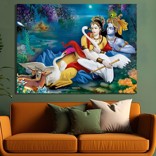 Radha Krishna painting canvas wall art painting