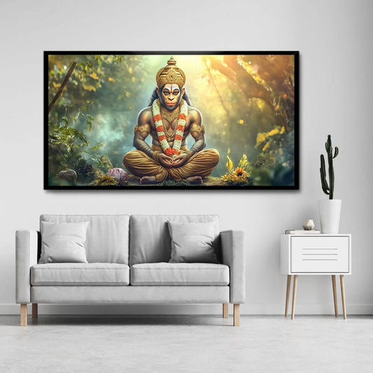 Lord Hanuman Ji Vastu Canvas Wall Art For Pooja Room