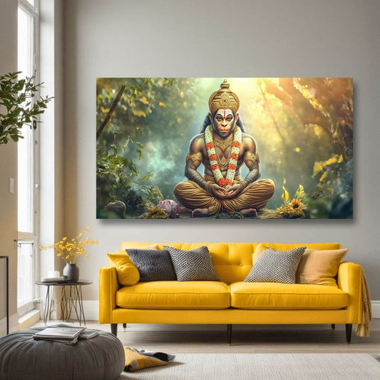 Lord Hanuman Ji Vastu Canvas Wall Art For Pooja Room