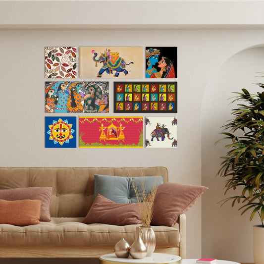 Madhubani Canvas Wall Art Painting