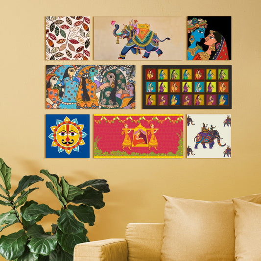 Madhubani Canvas Wall Art Painting
