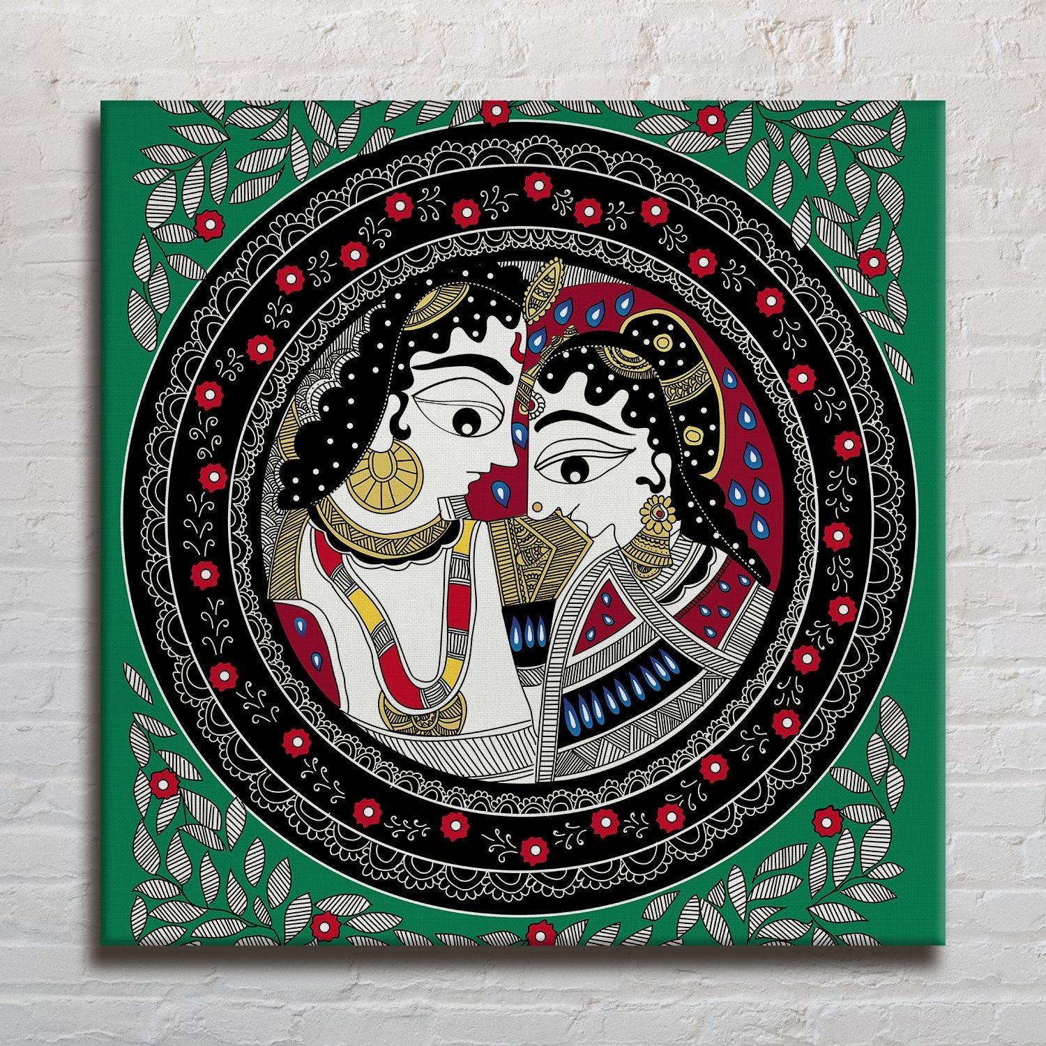 Madhubani Ethnic Canvas Painting