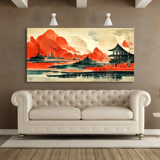 Mesmerising Landscapes Art Large Canvas Paintings. Framed Digital Reprints of Famous and Vibrant Artwork (LDWA10)