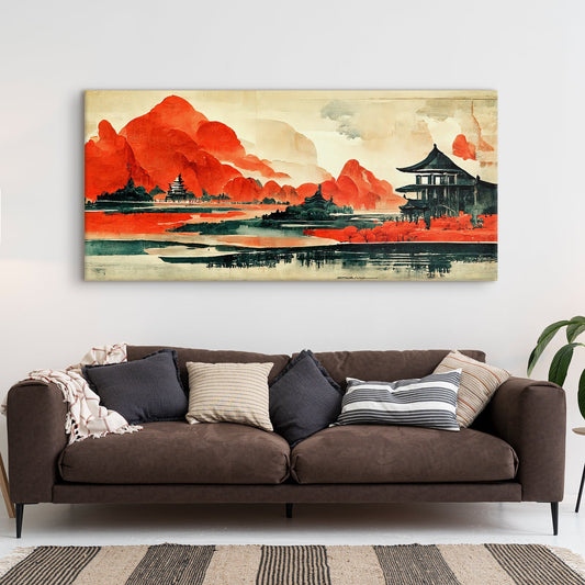 Mesmerising Landscapes Art Large Canvas Paintings. Framed Digital Reprints of Famous and Vibrant Artwork (LDWA10)