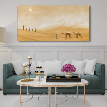 Desert sun animals Canvas Wall art Paintings