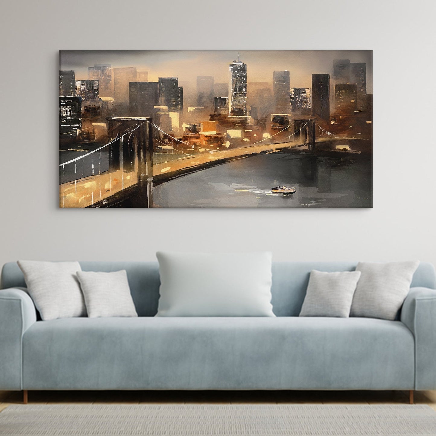 New York City Bridge Canvas Wall Art Paintings