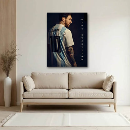 Messi Wall Canvas Painting For Bedroom