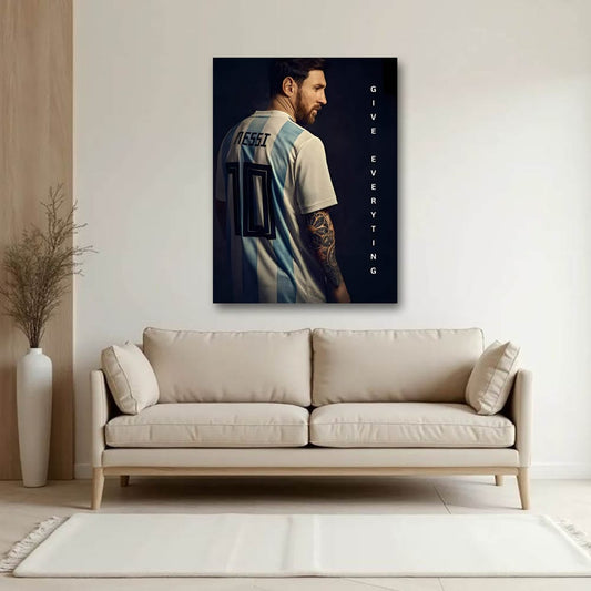 Messi Wall Canvas Painting For Bedroom